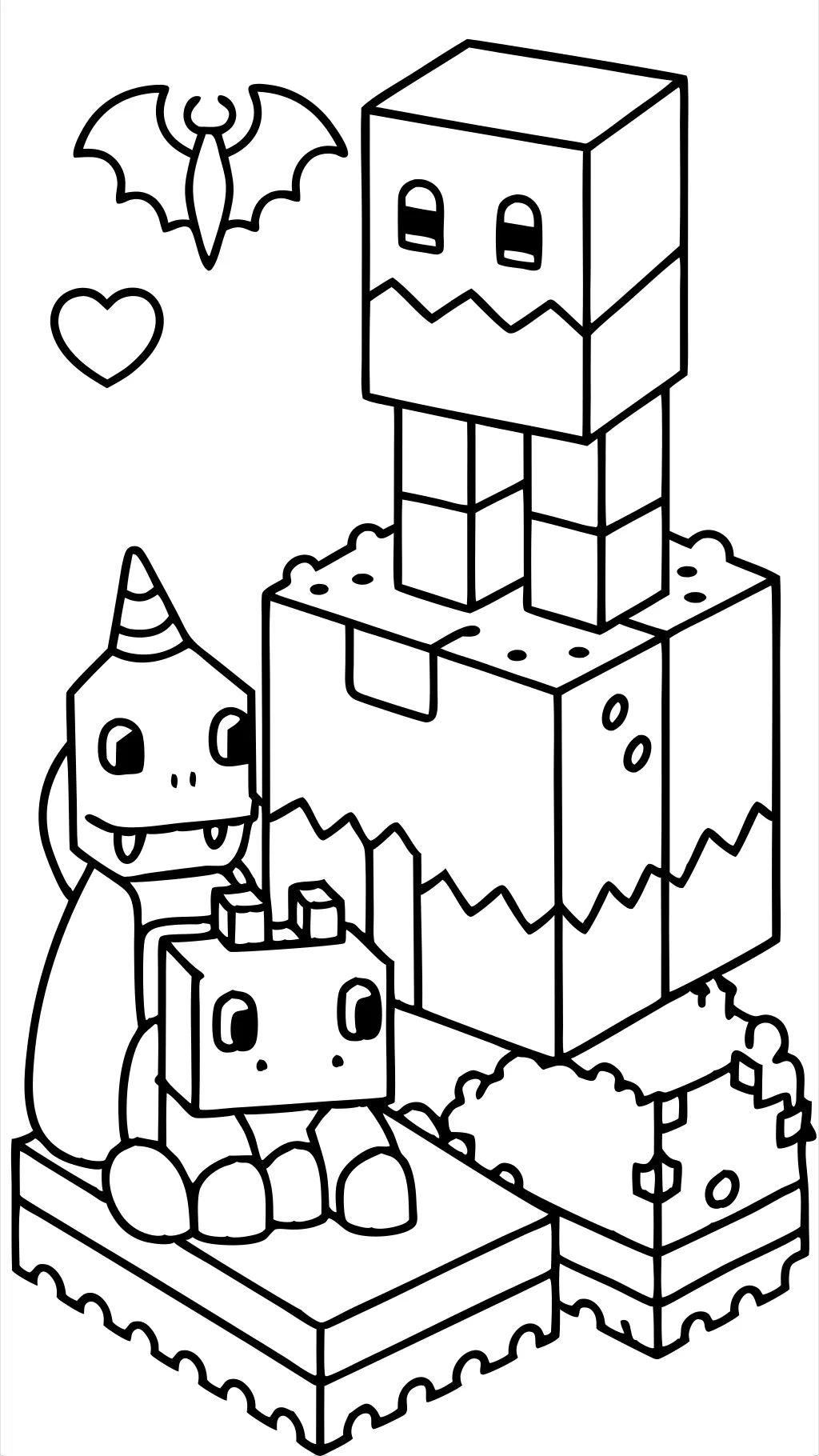 minecraft creeper baby minecraft dragon coloring page